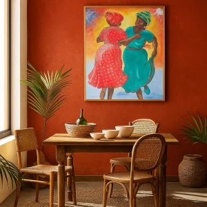 Caribbean Artwork, woman artwork, mother artwork, morning artwork, grandpa artwork, barbados artwork